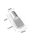 Six Millimeter Shelf Pegs For Six Millimeter Holes Nickel Plated Spoon Shape Pins For Cabinets And Shelves Pack Of Forty Pieces