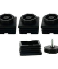 Adjustable Leveling Feet Kit For 2 By 2 Inch Square Tubes And Desk Legs Furniture Glide Levelers 4 Sets
