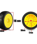 Off Road RC Buggy Tires And Wheels Set 116mm With 17mm Hex Hubs For One Eighth Scale 4WD RC Racing Cars White Durable All Terrain Wheel Kit Easy Install Upgrade