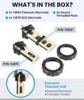 ECO Electrode Replacement Kit For Intex Krystal Clear Saltwater System and Sand Filter Pump with titanium and ECO electrodes