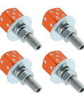 Dice License Plate Screw Fasteners Kit Four Piece Set For Cars Trucks And Motorcycles Orange Durable Stainless Steel And Aluminum Alloy