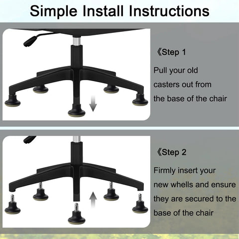 Straight Up Heavy Duty Low Profile Bell Glides For Office Chairs And Sitting Stations Smooth Operator Rolling Polyurethane Treads With Deadlift Class Grip Fits Seven Sixteen Inch Stems Absolute Game Changer Caster Swap Pack 5 Piece