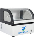 60W Dental Lab Dust Collector With Multi Stage Filtration And Polishing Suction Station in white with clear lid and vent.