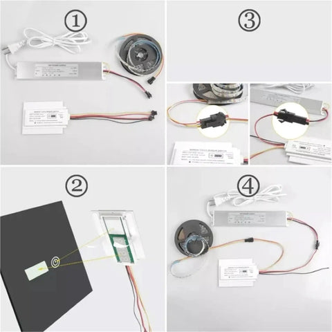 Assembly components for Bathroom Vanity Mirror With Touch Sensor Built In Clock And Temperature Display Capacitive Touch Switch