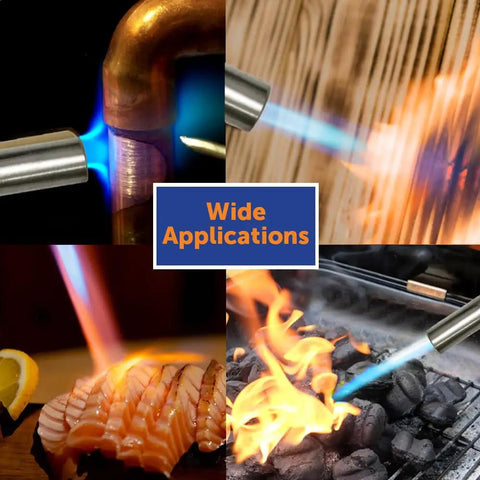 Trigger Start Propane Blow Torch Head With Pencil Shaped Flame For Cooking Searing Welding Brazing Plumbing Metalworking And More With Easy Flame Adjustment Knob Pro Grade Tool
