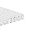 12 Piece Clear Acrylic Stamp Block Set With Assorted Sizes For Scrapbooking And Card Making, Transparent Mounting Blocks With Grid Lines For Precise Alignment, Must Have For Crafts Stamping Projects And DIY Cards. clear acrylic stamp block with grid lines, side view