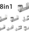 Stainless Steel Sliding Barn Door Floor Guide Wall Mounted Flush Mount Stay Roller with bottom adjustable roller, 8 styles