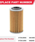 Transmission Oil Filter for Nissan, replacement 31726 28X0A 31726 3JX0A, front view with replace part number info