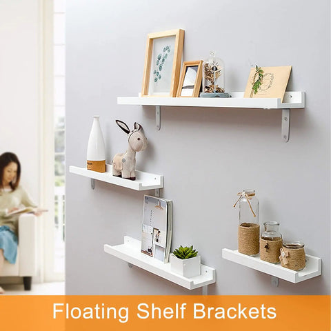 Floating shelves with 40 Pcs L Bracket Corner Brace Set Stainless Steel 2 Inch 50mm x 50mm for wood furniture support