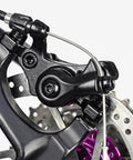 Close-up of Complete Mechanical Disc Brake Kit With Dual Front And Rear Aluminum Calipers Paired To 160 Mm Stainless Rotors.