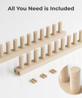 Chunky Knitting Loom Kit For DIY Blankets Adjustable Wooden Loom From 30 To 120 Inches Expandable With Dowels For Oversized Throws