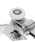 Close-up of metal and nylon wheel from 2 Pack Heavy Duty Stainless Steel Sliding Door Rollers With Silent Nylon Wheels for smooth operation.