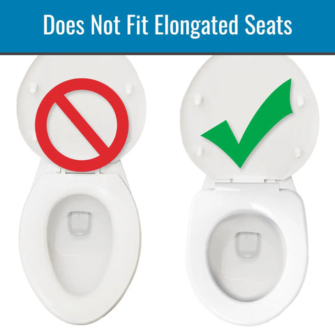 Comparison of elongated vs round toilet bowls for 5 Inch Elevated Toilet Seat Riser For Seniors With Round Bowl Slip Resistant Pads