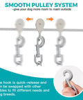 Beast Mode Dual Shock Absorbing Dog Trolley System With 75-Foot Aerial Run Cable and spring tie out zip line pulley system close-up