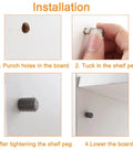 Installation steps for Heavy Duty 30 Pack Locking Cabinet Shelf Pins Deliver Dead Sure Hold And Zero Hang Ups On 6 Millimeter Holes.