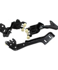 3 Piece Right Side Upper Middle And Lower Sliding Door Hinge Roller Set For Ford Transit 150 250 350 2015-2020; three black hinge rollers.