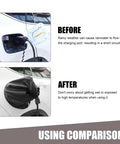 Badass Waterproof EV Charger Port Cover With Smack Shut Magnetic Lock For Electric Cars And Hybrids shown covering charging port.