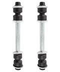 Front Suspension Kit For Nissan Frontier 1998 1999 2000 2001 2002 2003 2004 2.4L 2WD Pack Of 7 Includes Front Center Drag Links Upper And Lower Ball Joints Stabilizer Sway Bar Links For A Smooth Quiet Ride., two sway bar links with black rubber bushings and silver metal shafts