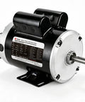 Built Like A Tank 1 HP Farm Duty Electric Motor Running Smooth At 1725 RPM With 115 230V Power close-up view of motor with shaft