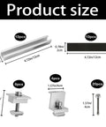 Image showing components from the All In One Aluminum Solar Panel Mounting Kit With 120mm Rails, including sizes and quantities.