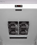 Interior view of Beefy 42U Server Rack Cabinet With 35 Inch Depth Free Standing IT Enclosure showing four cooling fans on top panel.