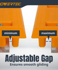 Top Tier Router Guide Rail Adapter For Bosch 1617 Plunge Router With Track Saw Compatibility, showing adjustable gap feature.