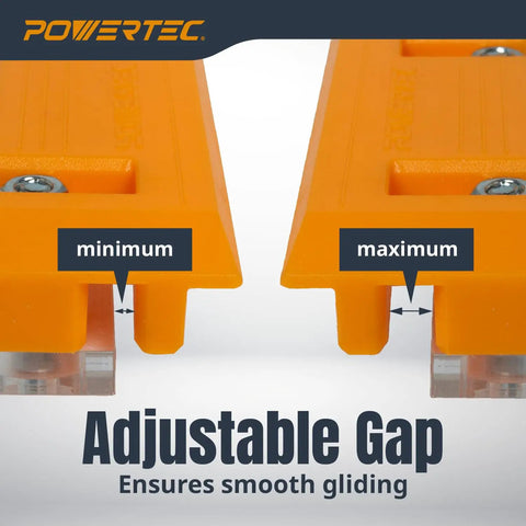 Top Tier Router Guide Rail Adapter For Bosch 1617 Plunge Router With Track Saw Compatibility, showing adjustable gap feature.