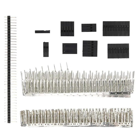 Massive 1450 Pcs Connector Kit For PCB Pros Includes Versatile Male Female Terminals Crimpers And Housings Perfect For Electronics Prototyping DIY Projects Industrial Upgrades And Heavy Duty Circuit Work, black connector housings and metal crimp terminals