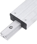 Dual Axis Linear Rail Guide System With External Slider Block 300mm For CNC Machines And DIY Precision Machinery Smooth Motion High Precision CNC Linear Motion Track For Routers And Automation close-up of aluminum rail and slider