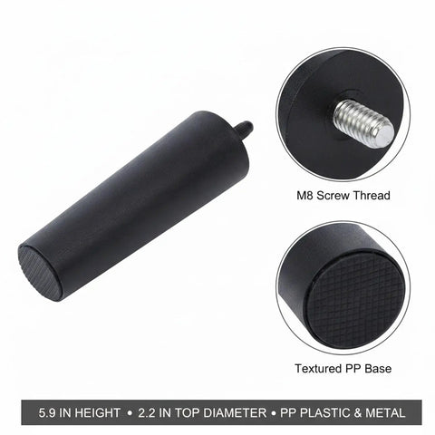 Wobbly Sofa Leg Repair Kit With M8 Threaded Conical Feet Durable PP Plastic And Metal Levelers For Cabinets And Chairs 5.9 X 2.2 Inches 1 Pack features