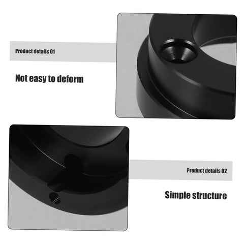 Close-up of black Steering Wheel Riser Adapter For Racing Cars Delivers Durable Plate Install Boosted Comfort And Control