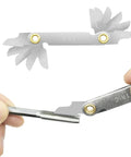 Axelord 40-piece metric tap and die set; silver metal tools with multiple thread sizes