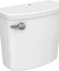 Yorkville VorMax Toilet Tank With Right Hand Trip Lever White Delivers Two Times Cleaner Flush With VorMax Tech, High Efficiency 1.28 Gpf EverClean Surface Quiet Operation For Modern Bathrooms, shown in white with right-hand lever.