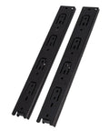 Heavy Duty Full Extension Drawer Slides 12 Inch Side Mount Runners Built Tough, black metal construction, ideal for cabinetry.