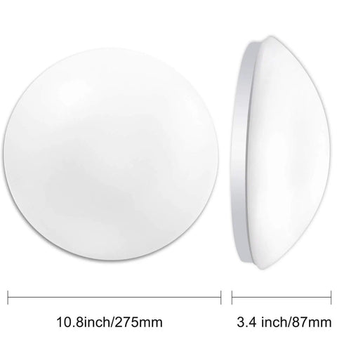 Easy Install No Fuss Dimmable LED Ceiling Light Fixture 11 Inch Flush Mount Cool White 4000K 15W 1200lm CRI90 UL Listed