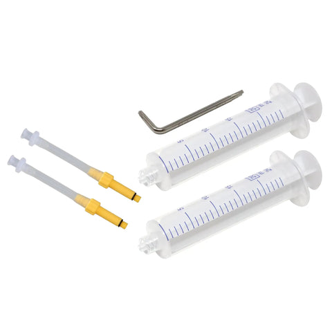 Pro Grade Hydraulic Bike Brake Bleed Kit for RockShox Reverb Stealth and X Loc with reusable syringes and durable fittings