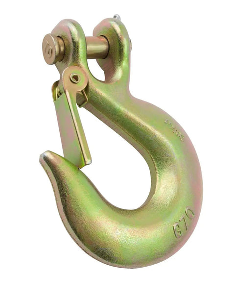G70 Clevis Slip Hook With Latch 6600 Lbs Working Load Limit Heavy Duty Safety Chain Hook in corrosion-resistant metal