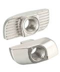 Sliding T Slot Nut M5 Half Round Roll In T Nut For 4040 Aluminum Extrusion Profile Nickel Plated Carbon Steel Pack Of 10