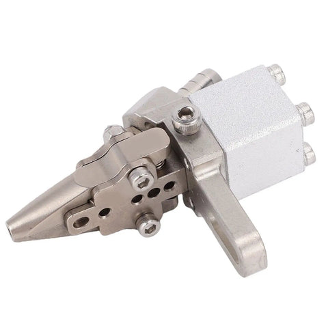 Close-up of handheld screw machine chuck with automatic feeder locking clamp, power screwdriver accessory for M2.6 and M2.8 screws.