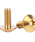 4 Pack Titanium Bolts M5 And M6 Torx Head Screws For Bicycle And Motorcycle, 12Mm 15Mm 20Mm Lengths, Grade 5 Titanium, Corrosion Resistant Gold Finish