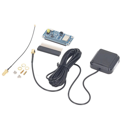 Dual Band GPS Module With L1 L5 Positioning Technology GNSS Expansion Board And RTK Function parts with cables and connectors.