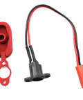 Charging Port Wire With Silicone Waterproof Cover For M365 Electric Bike, 17cm Long, 6.7 Inch Lead, red and black cable