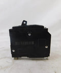 Side view of QO115 1 Pole 15 Amp Circuit Breaker For 120/240 Volt Panels, black, DIY Friendly, for residential electrical panels.