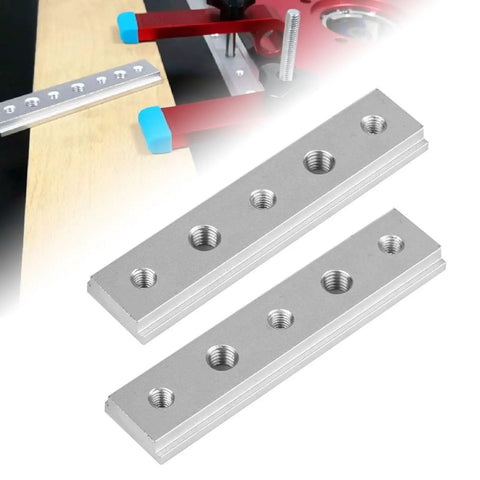 Heavy Duty T Slot Miter Track Jig Set for Woodworking, Aluminum Alloy Rail Miter Bar, 2 Piece Kit With M6 And M8 Holes
