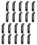 20 Pack Slatwall Notch Hooks For Flexible Displays Heavy Duty Metal Hangers arranged in a grid pattern on a white background.