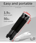 Carbon Fiber Equatorial Telescope Mount Stand For Planetary Imaging folded tripod shown with dimensions and plane illustration
