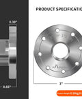 Heavy Duty 3 Inch Steel Wood Lathe Faceplate With 1 Inch By 8 Tpi Thread, Eight Mounting Holes, Thick Flat Plate Specification