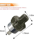 90 To 120 PSI Air Pressure Switch With One Quarter Inch NPT Thread For DC 24V Or 12V Air Compressors, Tank Or Air Horn Systems, dimensions labeled