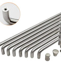 Brushed Metal Kitchen Cabinet Pulls and Drawer Handles Set 90mm Center to Center Sleek Bow Bar Door Knobs array
