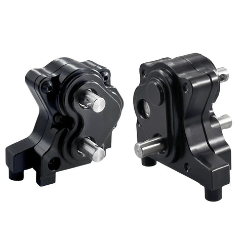 Front Planetary Gearbox And Transfer Case Skid Plate Set With Short Drive Shaft For 1x10 RC Crawler SCX10 II Chassis Black Upgrade